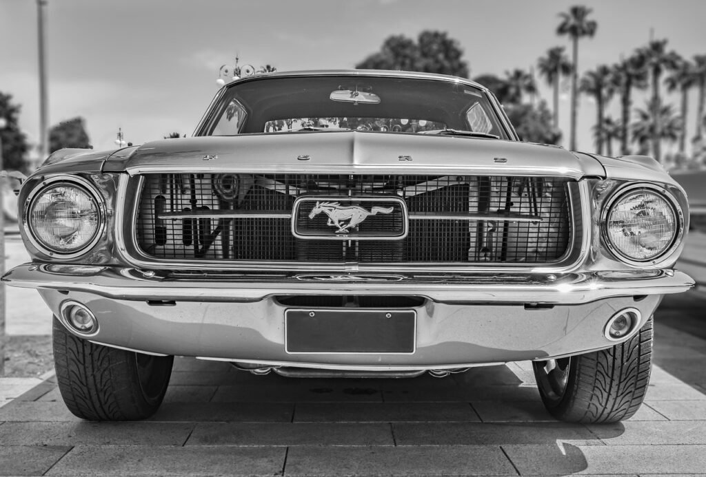 car, vintage, car wallpapers, monochrome, engine, vehicle, oldtimer, automotive, auto, classic, ford, mustang